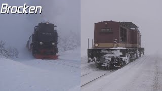 Die Brockenbahn bei ordentlich Schnee  28 Januar 2023 [upl. by Hobart]