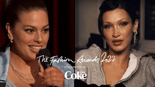 Bella Hadid Wins Model of The Year  The Fashion Awards 2022 Presented by Diet Coke [upl. by Anisirhc780]