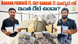 Banana Powder కి Dry Banana కిమార్కెట్ లో ఇంత రేట్ ఉందా banana solardryer valueaddition [upl. by Noslen]