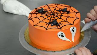 Simply And Easy Halloween Cake Decorating Tutorial [upl. by Azrim]