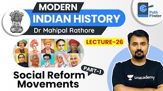 L26 Social reform Movements Part 1 l Modern Indian History  UPSC CSE 2021 l Dr Mahipal Rathore [upl. by Llesig]