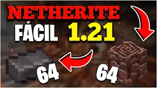 A MANEIRA MAIS FÁCIL DE ACHAR NETHERITE NA 121 DO MINECRAFT [upl. by Nivk475]