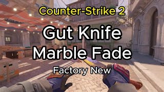 GUT KNIFE  Marble Fade 2024  Factory New FN  Skin Showcase  Animation CS2 [upl. by Amri]