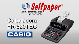 Calculadora impresora Casio FR620TEC rollo papel [upl. by Alba670]