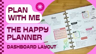 PLAN WITH ME  Dashboard Layout Classic Happy Planner  Weekly Planning Productivity Sticker Book [upl. by Niarfe]