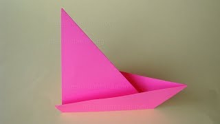 Origami Boot basteln mit Kindern  Einfaches Origami Segelboot falten mit Papier  Bastelideen [upl. by Kirchner323]