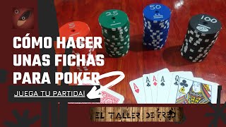 COMO HACER FICHAS PARA POKER [upl. by Amor]