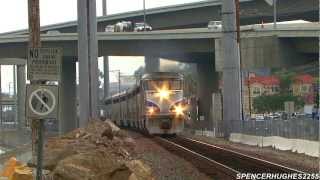 Amtrak Trains in Laguna Niguel February 2013 [upl. by Annasiul138]