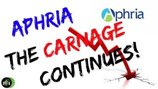 APHRIA APHA STOCK  THE CARNAGE CONTINUES SELL SELL SELL [upl. by Spancake]