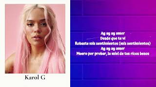 KAROL G  Ricos Besos Lyrics [upl. by Osner756]