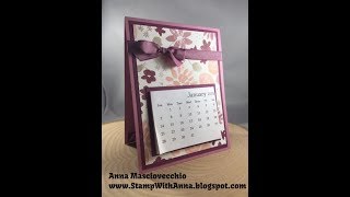 Stampin Up Easel Calendar [upl. by Niwrehs]