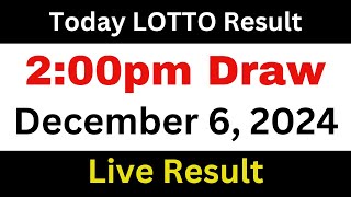 LOTTO Result Today 200pm Draw December 6 2024 [upl. by Htidirrem593]