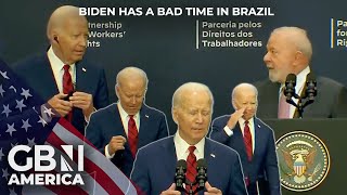 Joe Biden speech PLAGUED by gaffes as President struggles with tech [upl. by Adnalram]