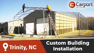 Trinity NC Building Installation  Carport Central [upl. by Terina]