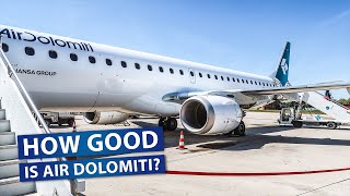 TRIP REPORT  Air Dolomiti Embraer ERJ195  Munich to Bologna in Economy Class [upl. by Nivlen]