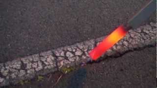 Asphalt Crack Cleaning [upl. by Emoreg]