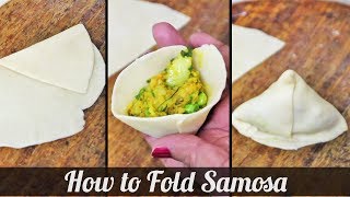 How To Fold Samosa  Samosa Folding Technique  EasyCookingWithShilpa [upl. by Rollie107]