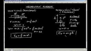 Fyzika JaM  Mechanická práce energie  Mechanická energie [upl. by Callas]