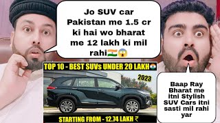 Top 10 Best SUV Cars Under 20 Lakh In India In 2024  Pakistani Reaction [upl. by Macswan]