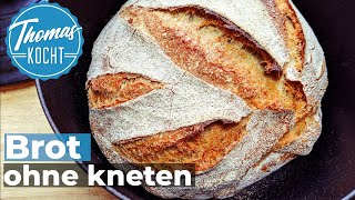 Brot backen ohne kneten  ganz einfach  no knead bread [upl. by Lorene858]