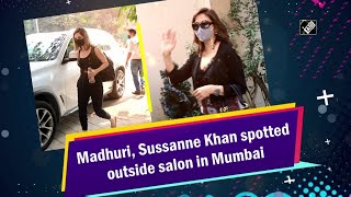 Madhuri Sussanne Khan spotted outside salon in Mumbai [upl. by Krall]