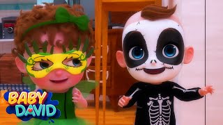 Our Halloween Costumes Song  Kids Songs amp Nursery Rhymes  Baby David [upl. by Anesuza214]