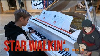 STAR WALKIN Lil Nas X  „League of Legends“WMHymne Piano in Public in a Shopping Mall [upl. by Anitselec]