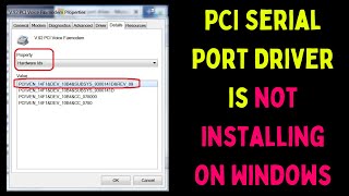 How to Fix PCI Serial Port Driver Is Not Installing on Windows 11 [upl. by Boeke]