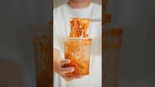 This is the best way to eat an entire jar of kimchi  with noodles shorts food foodie korean [upl. by Zanlog948]