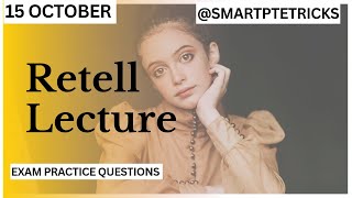 PTE Retell Lecture Challenges You Need to Overcome in the Next 60 Days [upl. by Naesad]