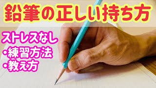 鉛筆の正しい持ち方【子供への教え方と練習方法を合わせて紹介】 [upl. by Noyr615]