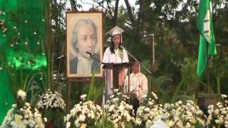 La Salle College Antipolo Graduation Batch 09  Ayas Speech [upl. by Delcine]