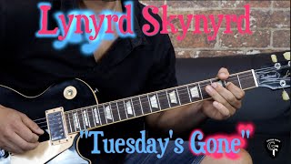 Lynyrd Skynyrd  quotTuesdays Gonequot Excerpt  Rock Guitar Lesson wTabs [upl. by Aicirtan740]