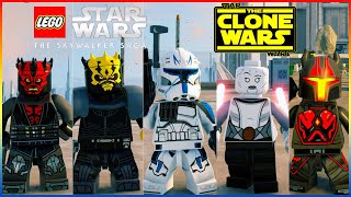 The Clone Wars Character Pack in LEGO Star Wars The Skywalker Saga [upl. by Yasdnyl]