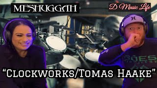 MESHUGGAH  Clockworks DRUM PLAYTHROUGH wTOMAS HAAKE Reaction meshuggah clockworks tomashaake [upl. by Oicneserc]