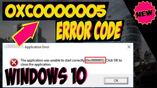 Fixed 0xc0000005  How to fix Error The application was unable to start correctly Windows 10 [upl. by Icak229]