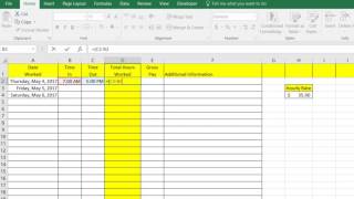 Simple Time Sheet In Excel [upl. by Sisi900]