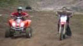 KFX700 vs CRF450R [upl. by Robby]