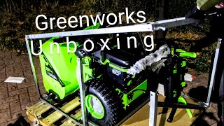 UNBOXING Greenworks DUAL STAGE blower 4K [upl. by Strong]