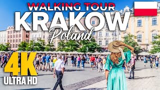 Krakow Poland 🇵🇱  Summer 2022 🌞 Walking Tour 4KHDR 60fps ▶23 hours [upl. by Carmelia646]