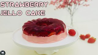 Strawberry Jello Bundt Cake Recipe  How To Make Strawberry Jello Cake At Home  Farahil’s Kitchen [upl. by Hayidan]