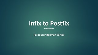 Infix to Postfix Conversion  Data Structure Bangla Tutorial [upl. by Humfrid]