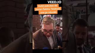 Vučić mrtav pijan muva Žaklinu Tatalović nudi joj svoje vino a ona ga pročitala ko bukvar shorts [upl. by Fogarty645]