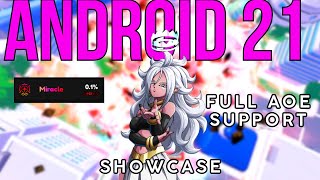 Android 21 With MIRACLE 1 TRAIT Level 50 SHOWCASE  Anime Reborn [upl. by Eelsew911]