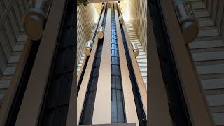 Elevators Lifts at the Marriott Marquis Hotel Times Square New York City 45 Storey marriottmarquis [upl. by Leboff]