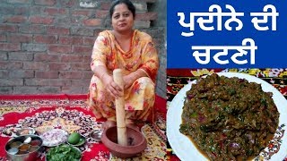 Pudina Chutney  Mint Chutney  Summer Recipe  Life of Punjab  Punjabi Cooking [upl. by Harald613]