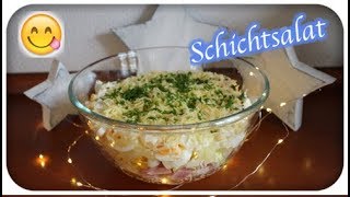 Schichtsalat  gut vorzubereiten  lecker 😋  Partyrezept [upl. by Lette952]