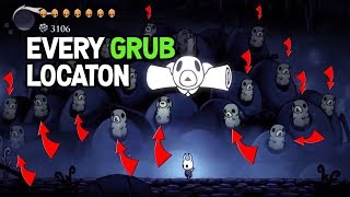 Hollow Knight How to Find All Grubs Quick Using The Collectors Map [upl. by Bigg]