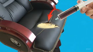 Your sofa will last a lifetime if you do this EASY AND FAST DIY LEATHER REPAIR [upl. by Huxley]