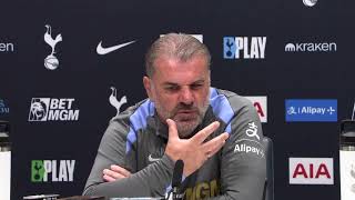 EMBARGOED SECTION FRIDAY Ange Postecoglou pre Arsenal [upl. by Marston]